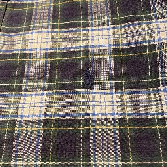 Ralph Lauren, Men's L, Long Sleeve,100% Cotton, Blue, green, yellow stripe - Picture 3 of 6